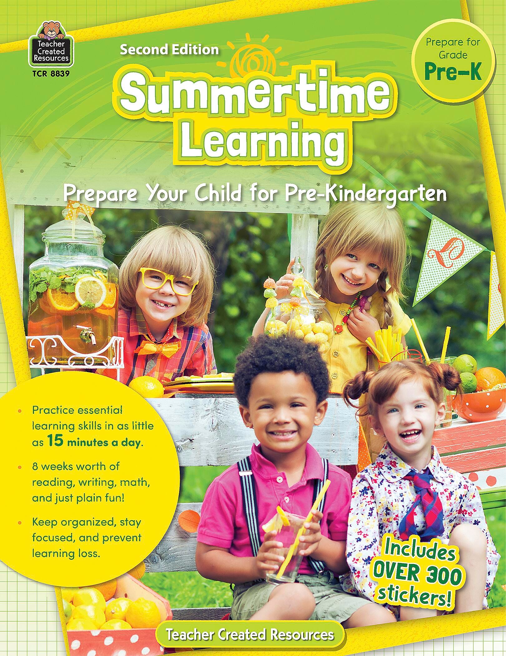 Teacher Created Resources Workbook SummerTime Learning, Grade PreK, Item Number 2098927
